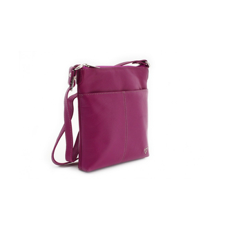Kožená zipová minikabelka Arwel 3013­ - fialová