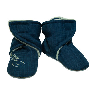 Capáčky barefoot Softshell Lamb Navy blue; Barva: modrá; Velikost: 0 - délka stélky: 10 cm