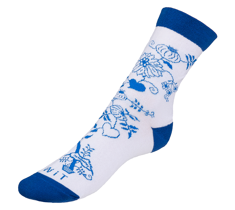 Ponožky Cibulák - bílá, modrá - 35-38