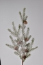 Zasněžená smrková větvička s šíškama 70 cm