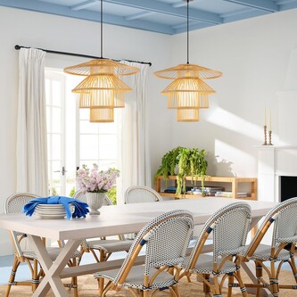 Immax BOHO PINCHOS designové závěsné svítidlo, D50cm, E27,  bambusové dřevo Immax BOHO PINCHOS designové závěsné svítidlo, D50cm, E27,  bambusové dřevo