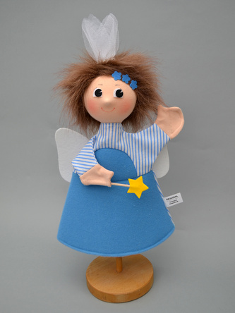 Víla Hlásulka 33 cm modrá, logopomůcka