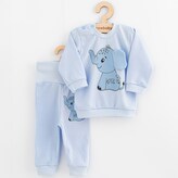 Kojenecká souprava tričko a tepláčky New Baby Happy Elephant blue - velikost 74 (6-9m)