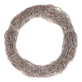 Proutěný věnec - průměr 35 cm, barva bílá.