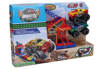 Kaskadérská dráha s 2 kovovými auty