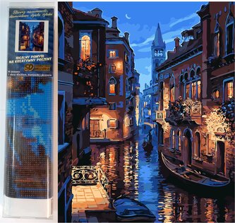 NORIMPEX Diamantové malování Benátský kanál 30x40cm