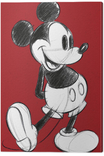 Obraz na plátně Mickey Mouse - Retro Red, 2 cm - 60×80 cm