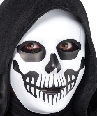 Maska hororová lebka - bílá