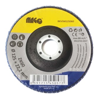 Lamelový brusný kotouč 125mm/60 - zirkokorund