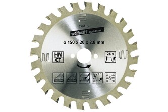 WOLFCRAFT - pilový kotouč 160x16mm Z24 - hrubé řezy