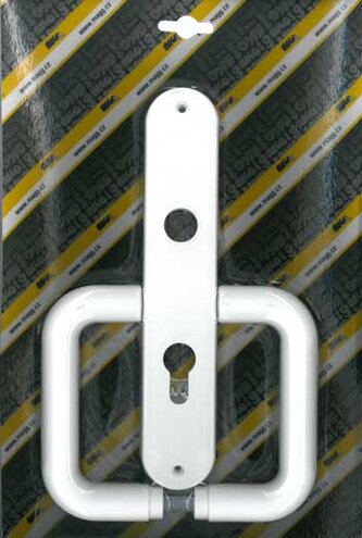 Klika plastová dveřní STANDARD 72 FAB bílá