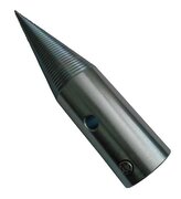 Štípací trn - kužel na dřevo 60x250mm, s otvorem 28mm na elektromotor