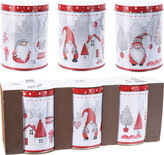 dóza plechová kulatá VÁNOČNÍ pr.10,5x14cm sada 3díl.