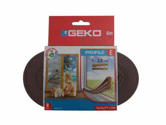 GEKO - Těsnění do oken samolepící EPDM guma E-profil 9x4mm/ 6m - hnědé