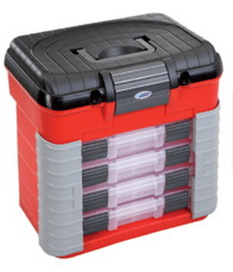 Plastový organizér na spojovací materiál 420x303x400mm - 4 šuplíky - nosnost 150 kg