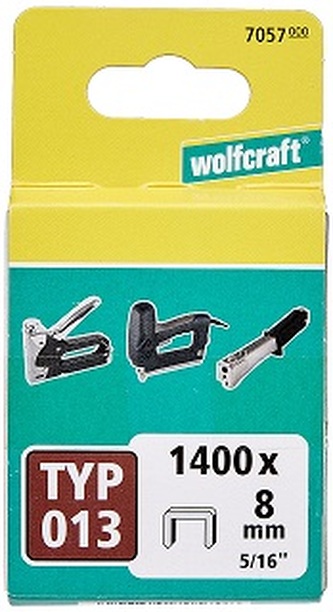 WOLFCRAFT - Spona široká čalounická typ 013, 10,55mm výška 8mm, 1400ks