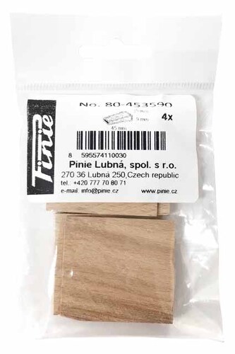 PINIE - Dřevěné klínky 45x35x9mm - 4 ks