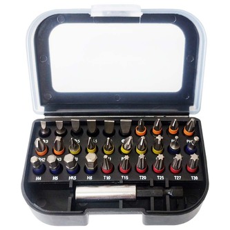Sada bitů 25mm s magnetickým držákem - 30 ks