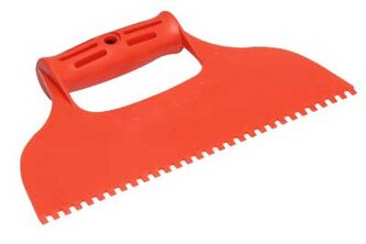 KUBALA - stěrka plastová 235mm zub 4x6mm - oranžová