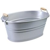 škopek 28l NOSTALGIA ovál, stříbrné, 59x39x25cm Tontarelli, plast