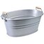 škopek 28l NOSTALGIA ovál, stříbrné, 59x39x25cm Tontarelli, plast