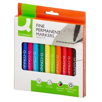 Permanentní popisovač Q-Connect, sada 12 barev