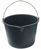 Vědro stavební s držadlem a výlevkou 20l - černé
