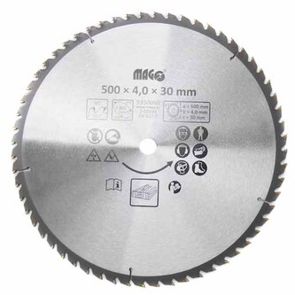 Pilový kotouč 500x4,0x30mm/60 zubů - střídavě šikmé