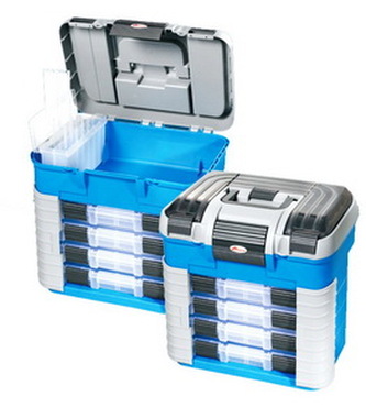 Plastový organizér na spojovací materiál 420x303x400mm - 4 šuplíky