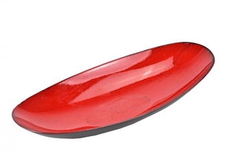 Plastový talíř červený 30x15x5 cm