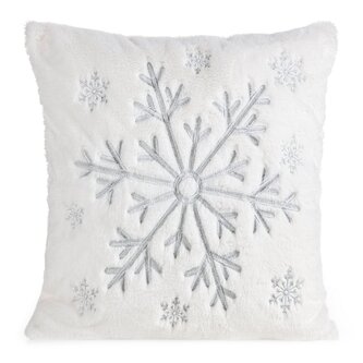 Vánoční polštář SNOWFLAKE bílá 45x45 cm MyBestHome