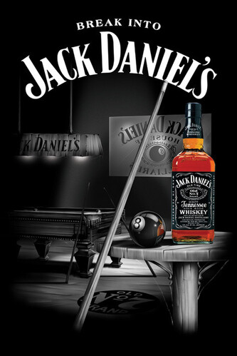 Plakát, Obraz - Jack Daniel's - pool room, 61 × 91.5 cm