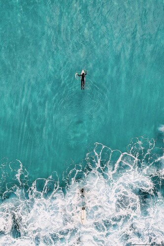 Plakát, Obraz - The Big Blue Surfer, 61 × 91.5 cm