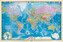 Plakát, Obraz - Map of the World with Poles, 91.5 × 61 cm