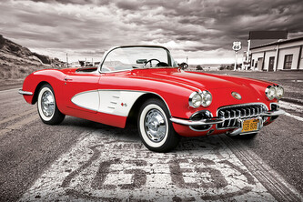 Plakát, Obraz - Classic Car - 1959 Corvette, 91.5 × 61 cm