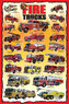 Plakát, Obraz - Fire Trucks, 61 × 91.5 cm