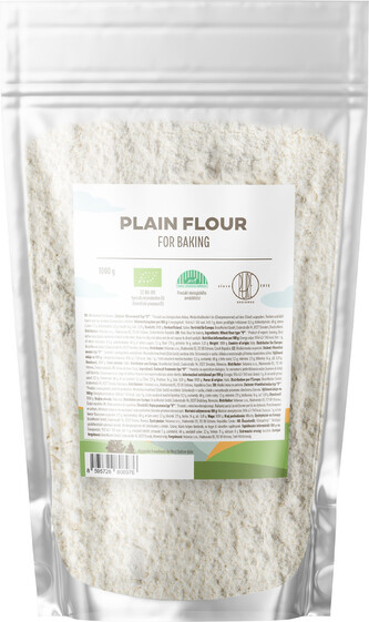 BrainMax Pure, Plain Flour for Baking, Hladká mouka na pečení, BIO, 1000 g BrainMax Pure, Plain Flour for Baking, Hladká mouka na pečení, BIO, 1000 g