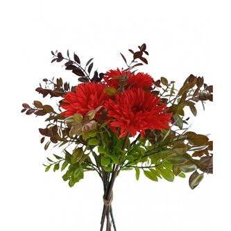 Gerbera kytička 5 ks s přízdobou  EV047 oranžová Gerbera kytička 5 ks s přízdobou  EV047 oranžová