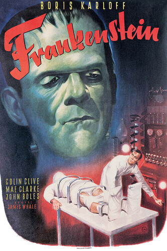Plakát, Obraz - Frankenstein, 61 × 91.5 cm