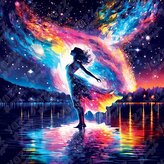 YAZZ Čtvercové puzzle Tanec u jezera 1023 dílků