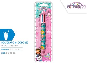 Długopis 6 kolorów Koci Domek Gabii