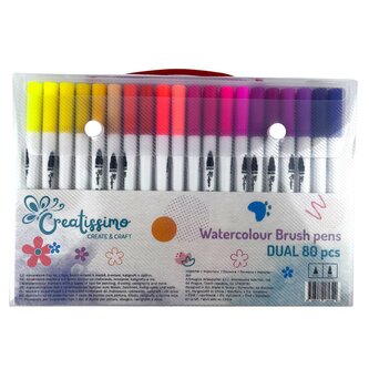 Creatissimo - Akvarelové fixy se dvěma hroty 80 ks