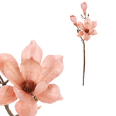 Magnolie - umělá řezaná květina, barva růžová.