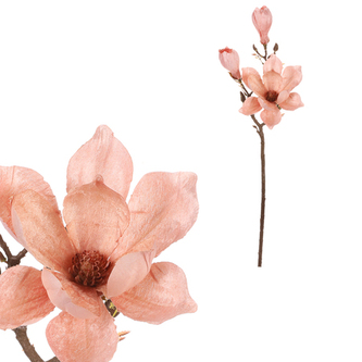 Magnolie - umělá řezaná květina, barva růžová.