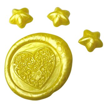 Creatissimo - Vosk pro pečetění ve tvaru Hvězdičky Žlutá - 50 g