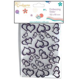Creatissimo - Embossovací kapsa Dvojitá srdce 105 x 148 mm