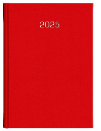 Kalendarz 2025 A5 dzienny Albit czerwony