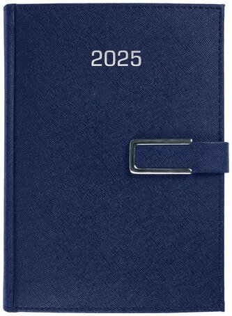 Kalendarz 2025 A5 dzienny Cross metal. zap. granat