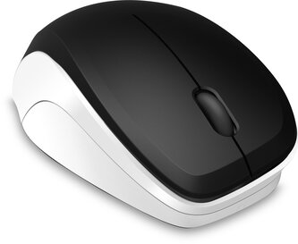 SL-630015-BKWE LEDGY Mouse - Wireless, Silent, black-white
