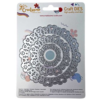 Creatissimo - vyřezávací šablona Bordura kulatá set 120 x 120 mm